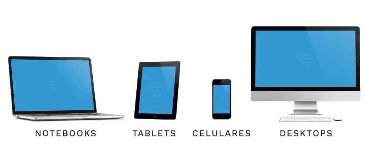 Notebooks, tablests, celulares e desktops